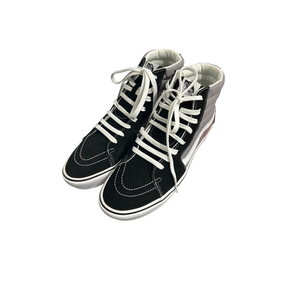 Vans Sk8-Hi ComfyCush 'Tape Mix Black Frost Gray Checkered High Top Mens 12